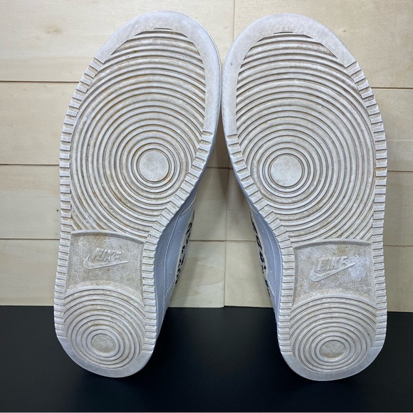 Nike Court Vision Leopard Swoosh Women's Size 7.5 Shoes White Leather DD9665-100 - Picture 9 of 11